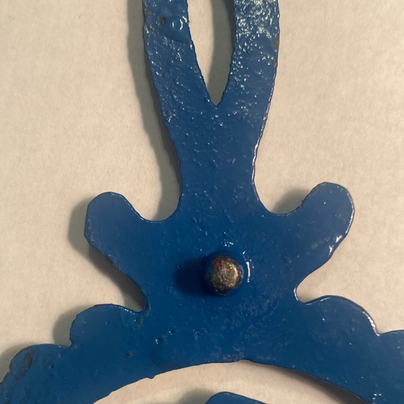 Vtg Pennsylvania Dutch Amish Boy Cast Iron Trivet 7 3/4" x 5 3/4" - Picture 6 of 8